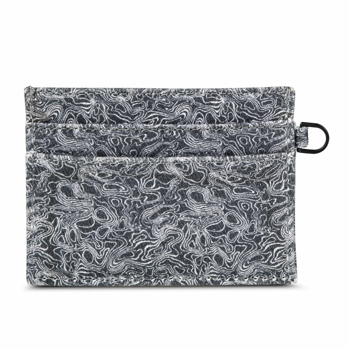 Eddie Bauer Pioneer Leather and Printed Cotton Canvas Card Case