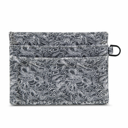 Eddie Bauer Pioneer Leather and Printed Cotton Canvas Card Case