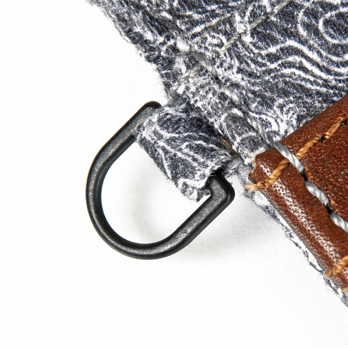 Eddie Bauer Pioneer Leather and Printed Cotton Canvas Card Case