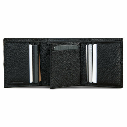 Eddie Bauer EXTRA CAPACITY RUGGED LEATHER TRIFOLD WITH FLIP ID