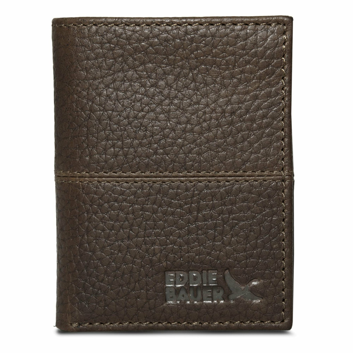Eddie Bauer EXTRA CAPACITY RUGGED LEATHER TRIFOLD WITH FLIP ID