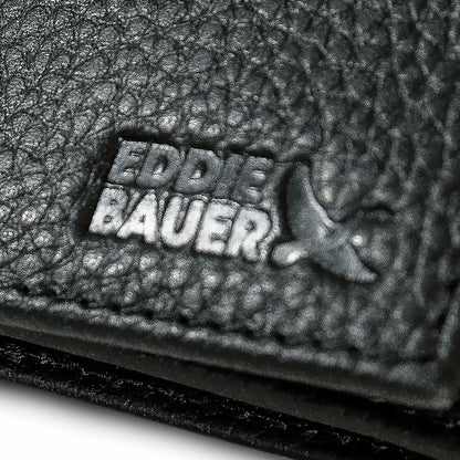 Eddie Bauer EXTRA CAPACITY RUGGED LEATHER TRIFOLD WITH FLIP ID