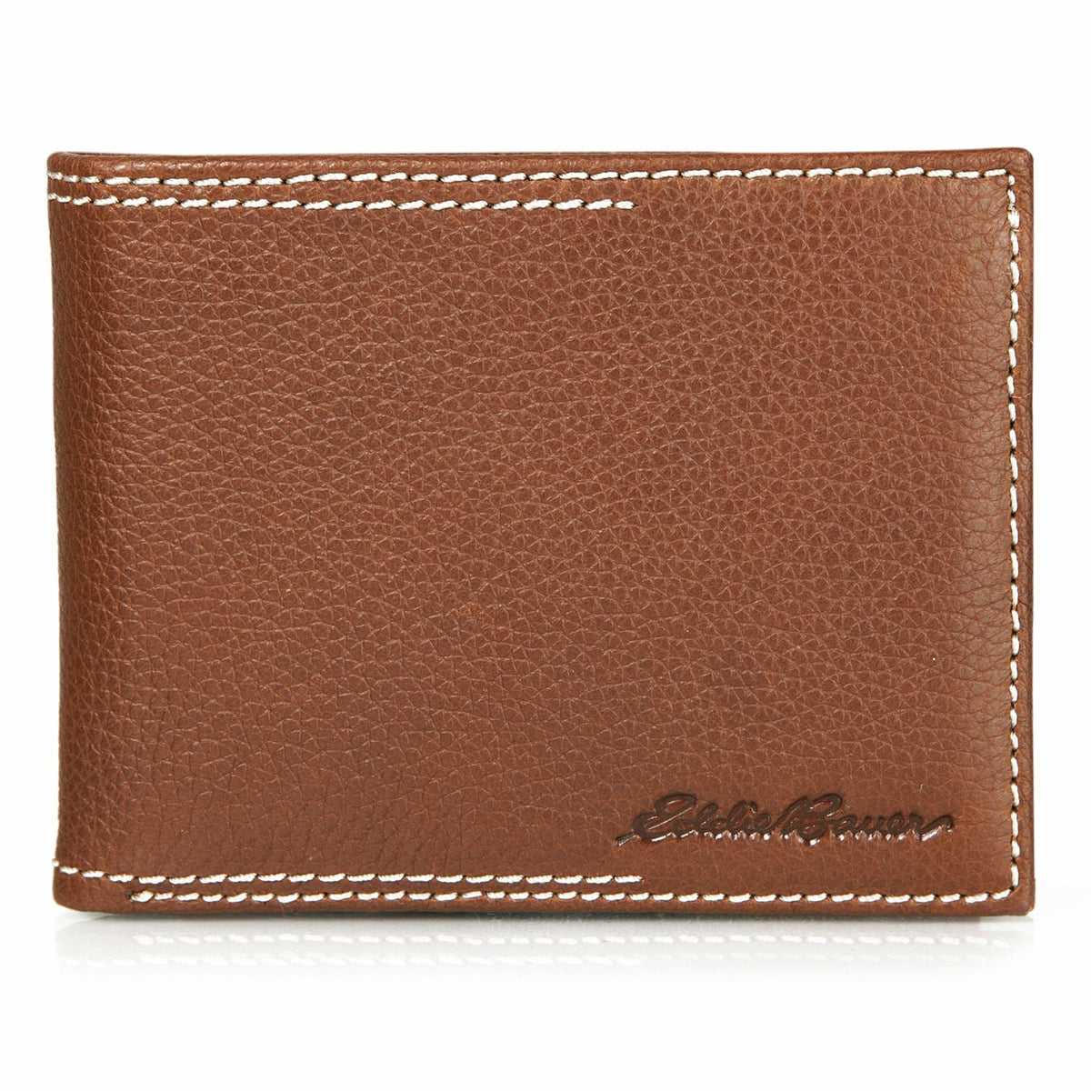 Eddie Bauer EB Signature Top Stitch Leather Passcase Wallet