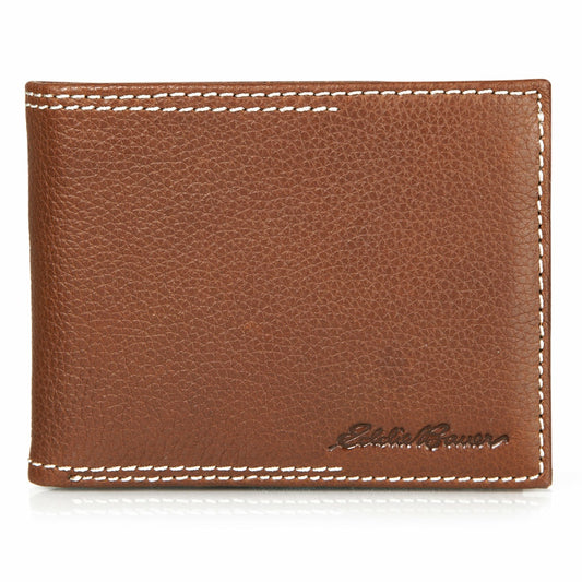 Eddie Bauer EB Signature Top Stitch Leather Passcase Wallet