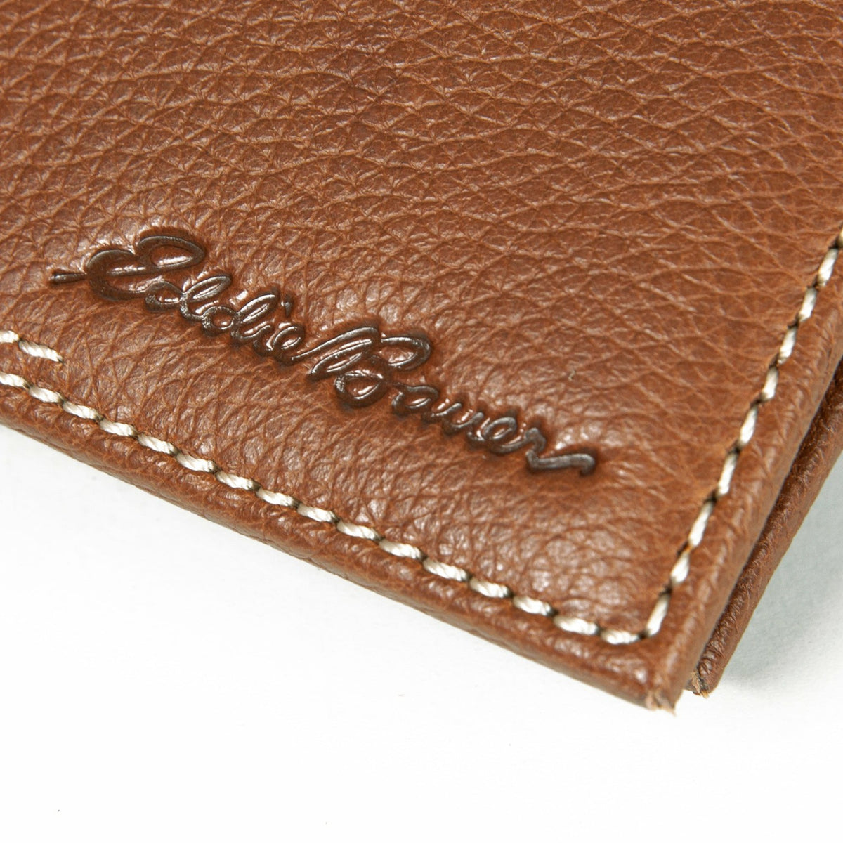 Eddie Bauer EB Signature Top Stitch Leather Passcase Wallet