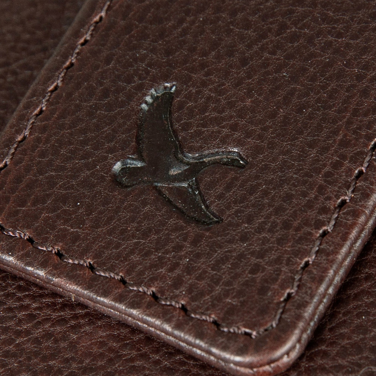 Eddie Bauer EB Signature Logo Leather Bifold with Money Clip Wallet
