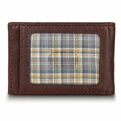 Eddie Bauer EB Signature Logo Leather Bifold with Money Clip Wallet