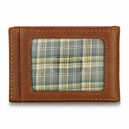 Eddie Bauer EB Signature Logo Leather Bifold with Money Clip Wallet