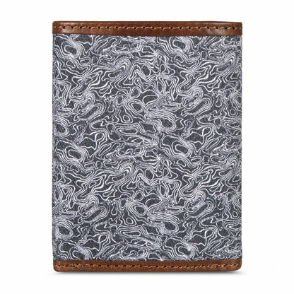 Eddie Bauer Pioneer Leather and Printed Cotton Canvas Trifold Wallet