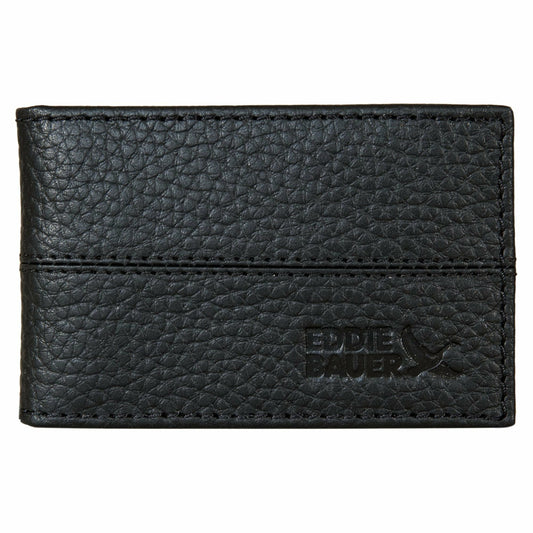Eddie Bauer RUGGED LEATHER MONEY CLIP BIFOLD WALLET