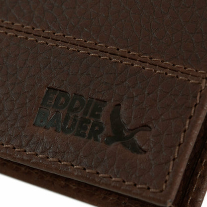 Eddie Bauer RUGGED LEATHER MONEY CLIP BIFOLD WALLET