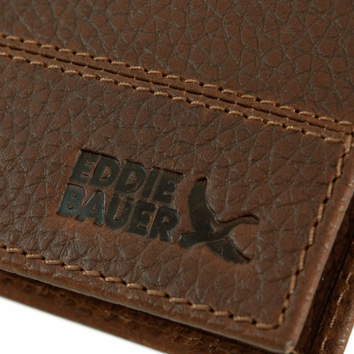 Eddie Bauer RUGGED LEATHER MONEY CLIP BIFOLD WALLET