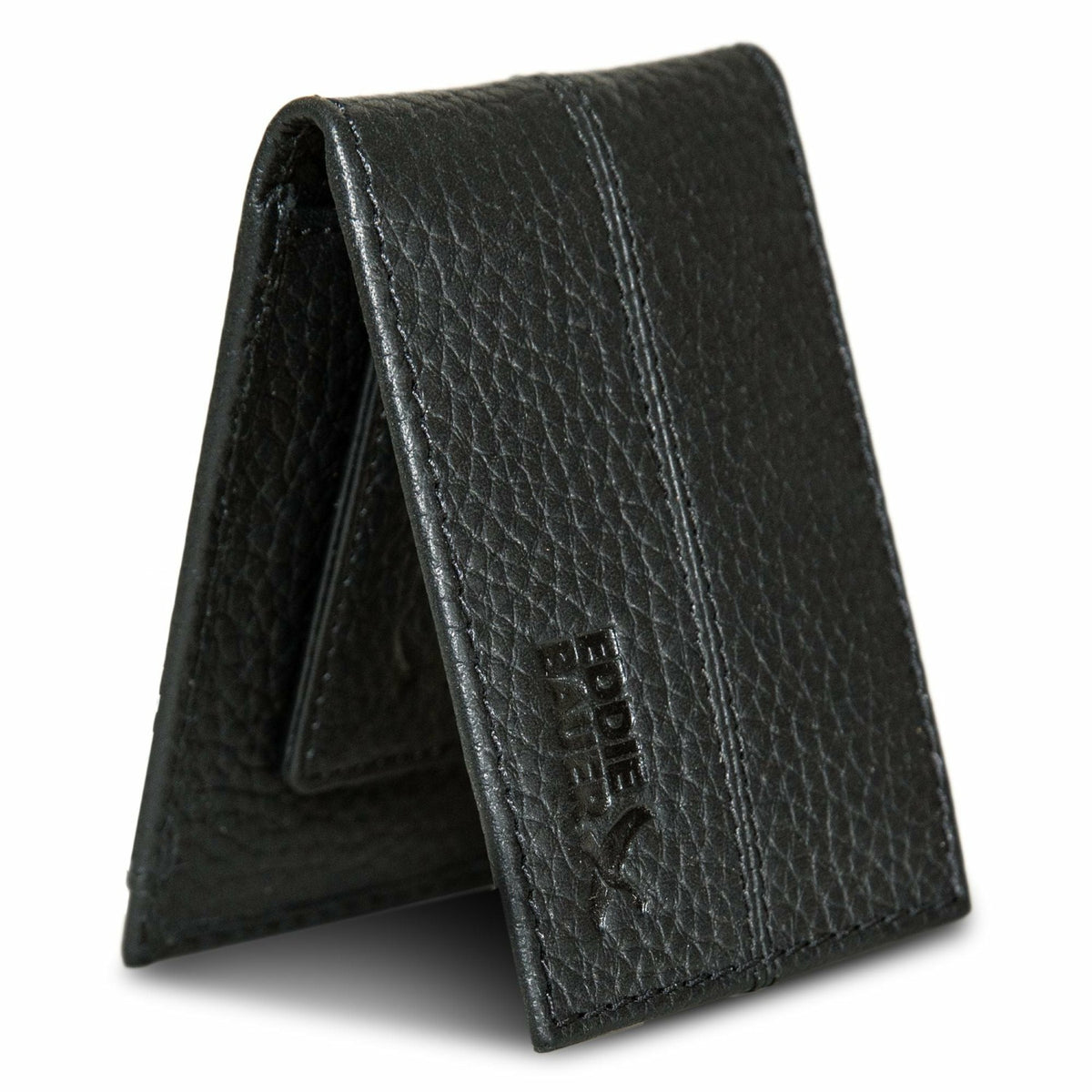 Eddie Bauer RUGGED LEATHER MONEY CLIP BIFOLD WALLET