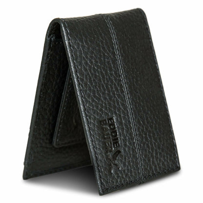 Eddie Bauer RUGGED LEATHER MONEY CLIP BIFOLD WALLET