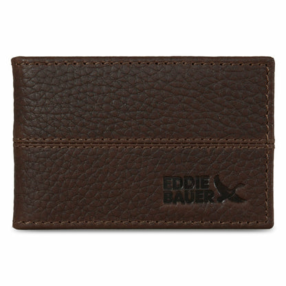 Eddie Bauer RUGGED LEATHER MONEY CLIP BIFOLD WALLET