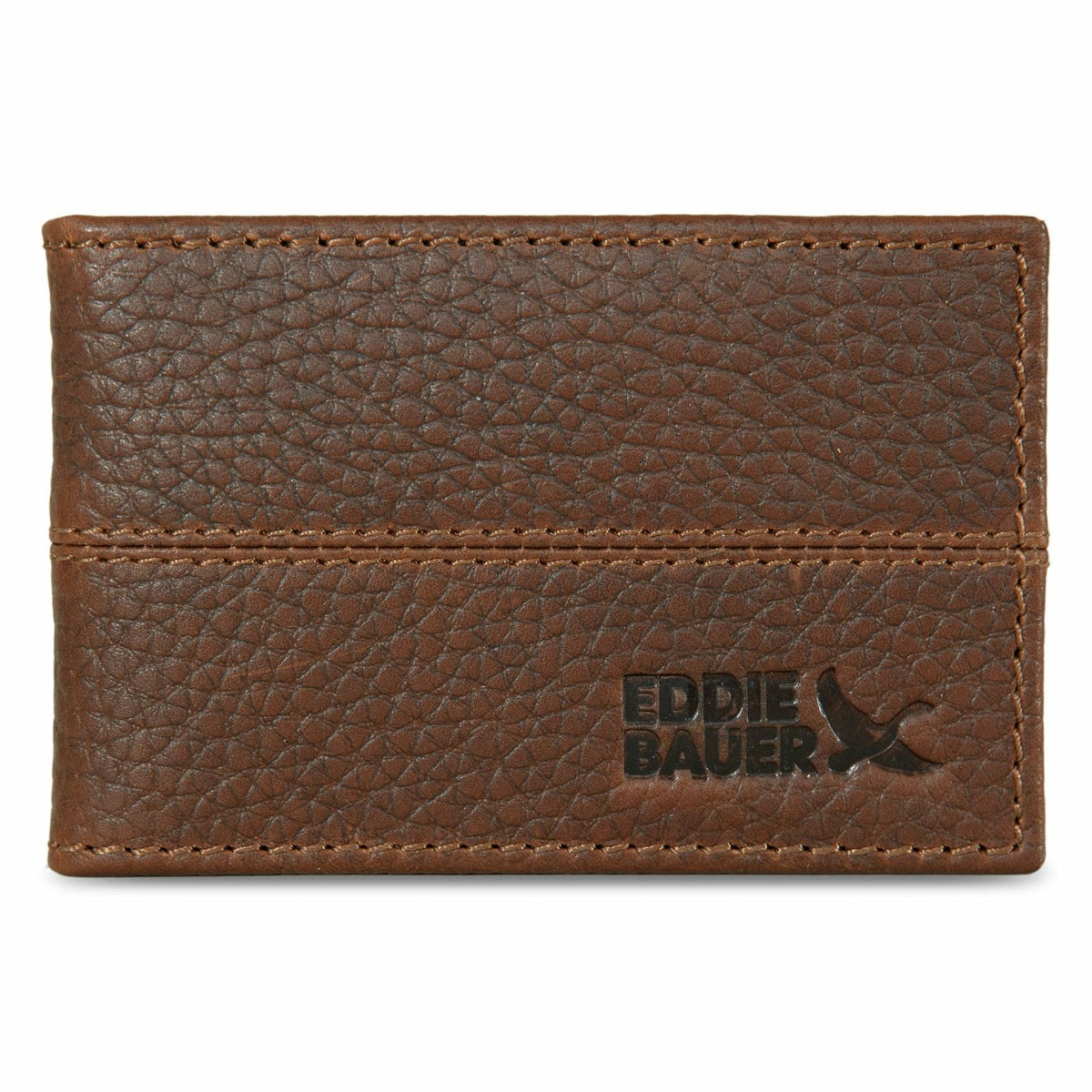 Eddie Bauer RUGGED LEATHER MONEY CLIP BIFOLD WALLET