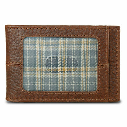Eddie Bauer RUGGED LEATHER MONEY CLIP BIFOLD WALLET