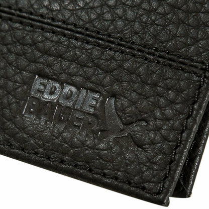 Eddie Bauer RUGGED LEATHER MONEY CLIP BIFOLD WALLET
