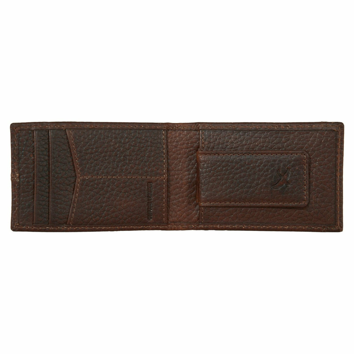Eddie Bauer RUGGED LEATHER MONEY CLIP BIFOLD WALLET