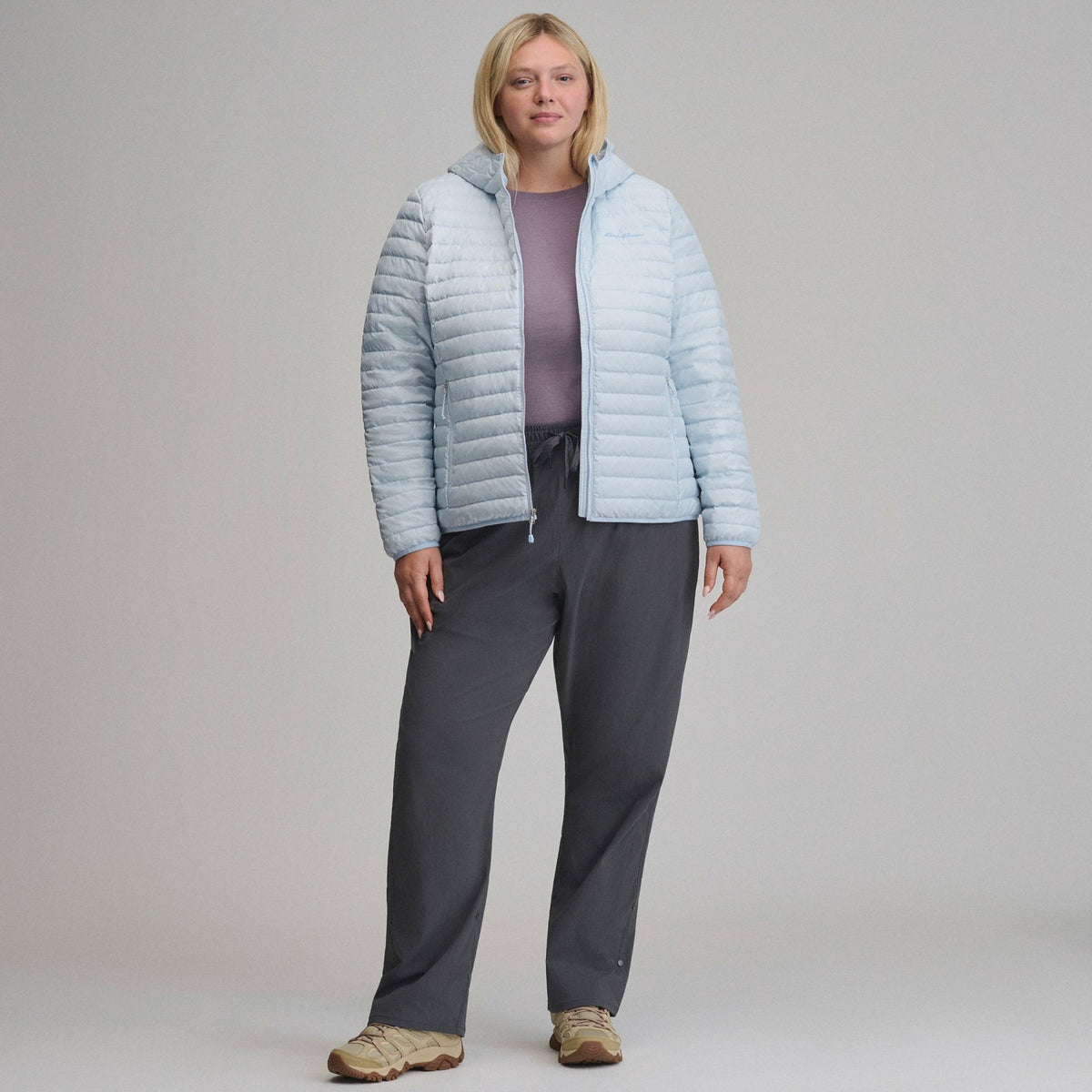 Eddie Bauer Women's Microlight Hooded Down Jacket