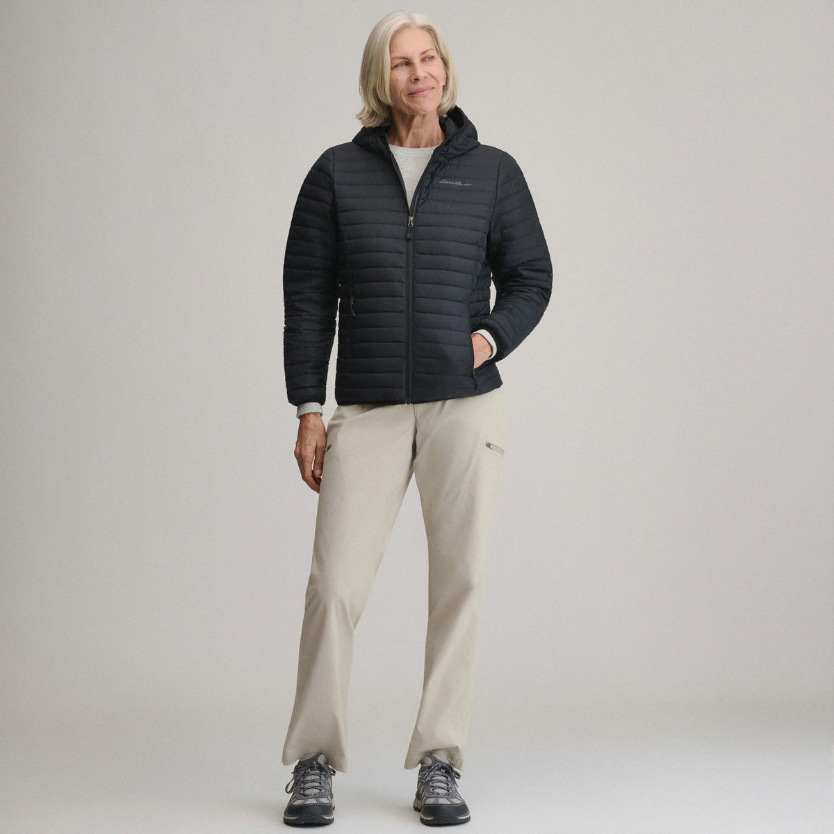 Eddie Bauer Women's Microlight Hooded Down Jacket