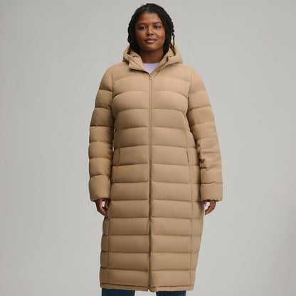 Eddie Bauer Women's EB Stretch Down Hooded Duffle Coat