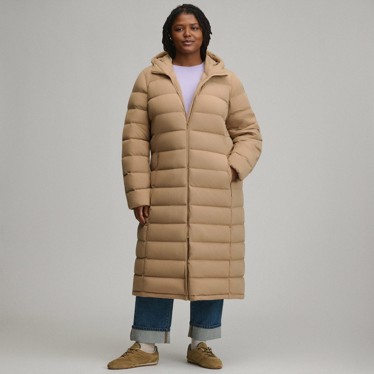 Eddie Bauer Women's EB Stretch Down Hooded Duffle Coat