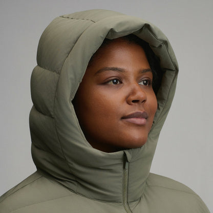 Eddie Bauer Women's EB Stretch Down Hooded Duffle Coat