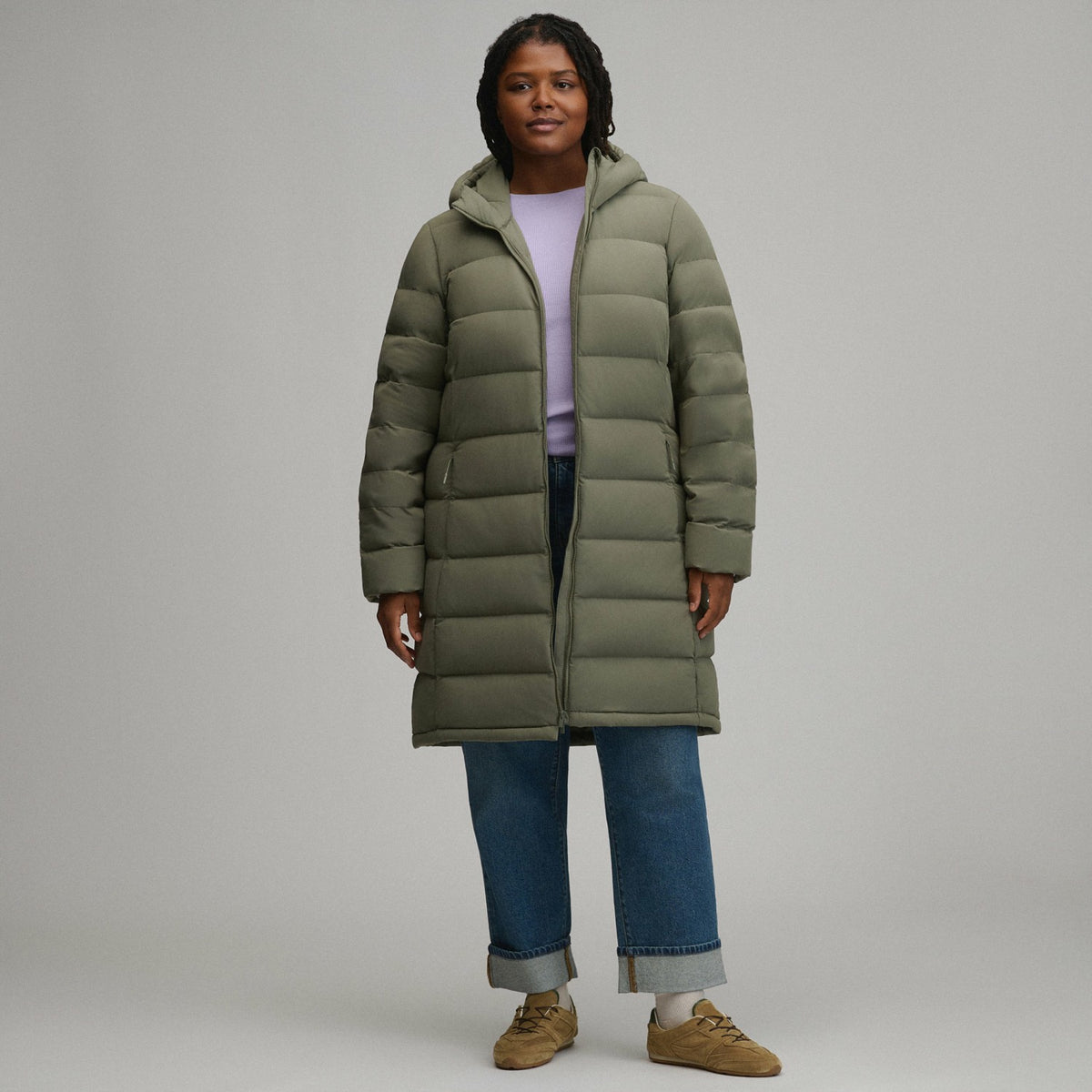 Eddie Bauer Women's EB Stretch Down Hooded Duffle Coat