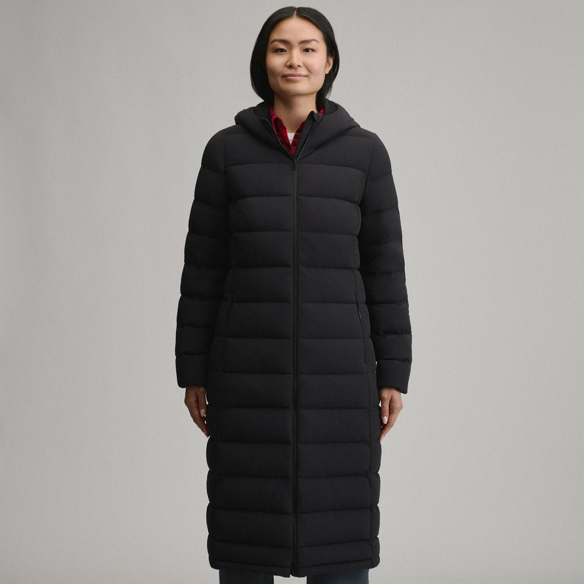 Eddie Bauer Women's EB Stretch Down Hooded Duffle Coat