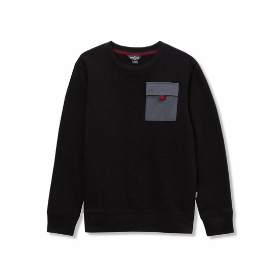 Eddie Bauer Kids Boys Camp Fleece Pocket Crewneck