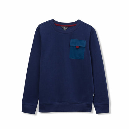 Eddie Bauer Kids Boys Camp Fleece Pocket Crewneck