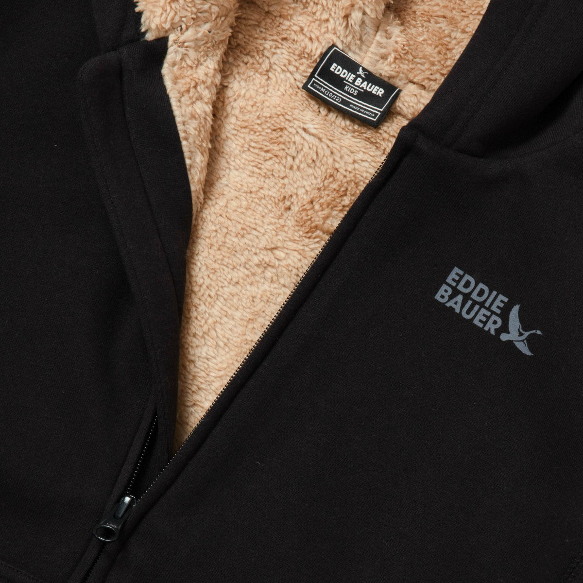 Eddie Bauer Kids Boys Camp Fleece Faux Shearling Hoodie