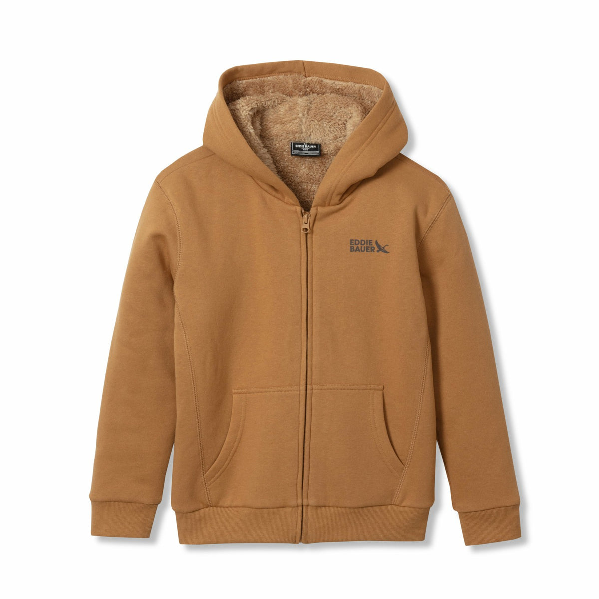 Eddie Bauer Kids Boys Camp Fleece Faux Shearling Hoodie