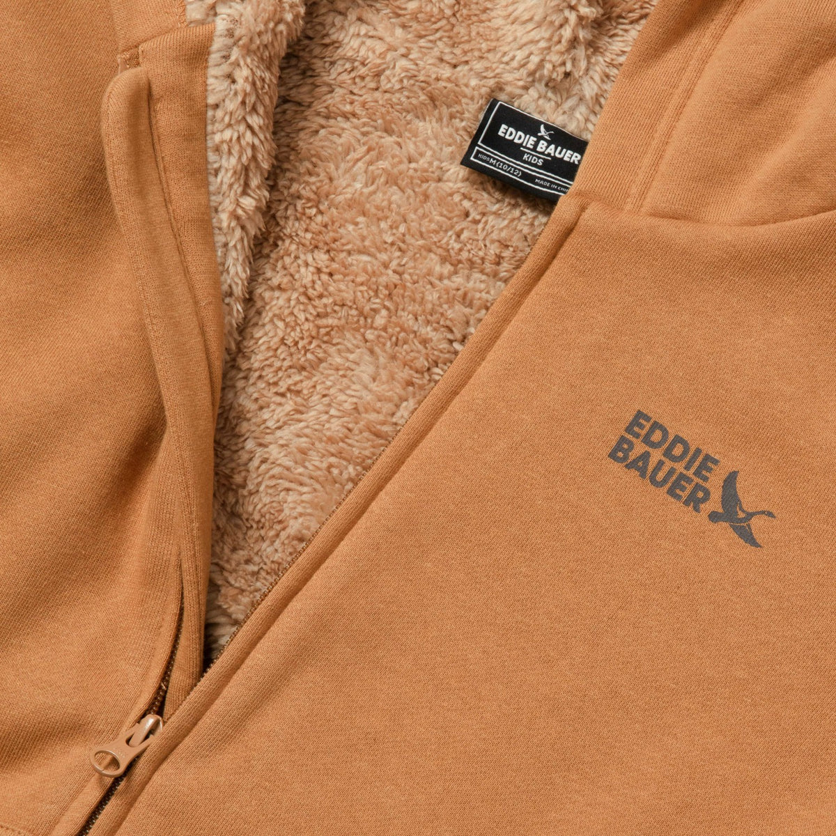 Eddie Bauer Kids Boys Camp Fleece Faux Shearling Hoodie