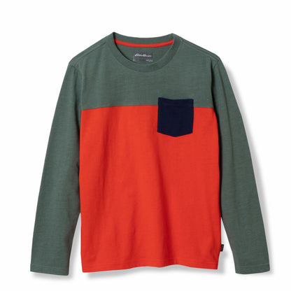 Eddie Bauer Kids Boys Territory Long-Sleeve Pocket T-Shirt