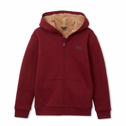 Eddie Bauer Boys Camp Fleece Faux Shearling-Lined Hoodie