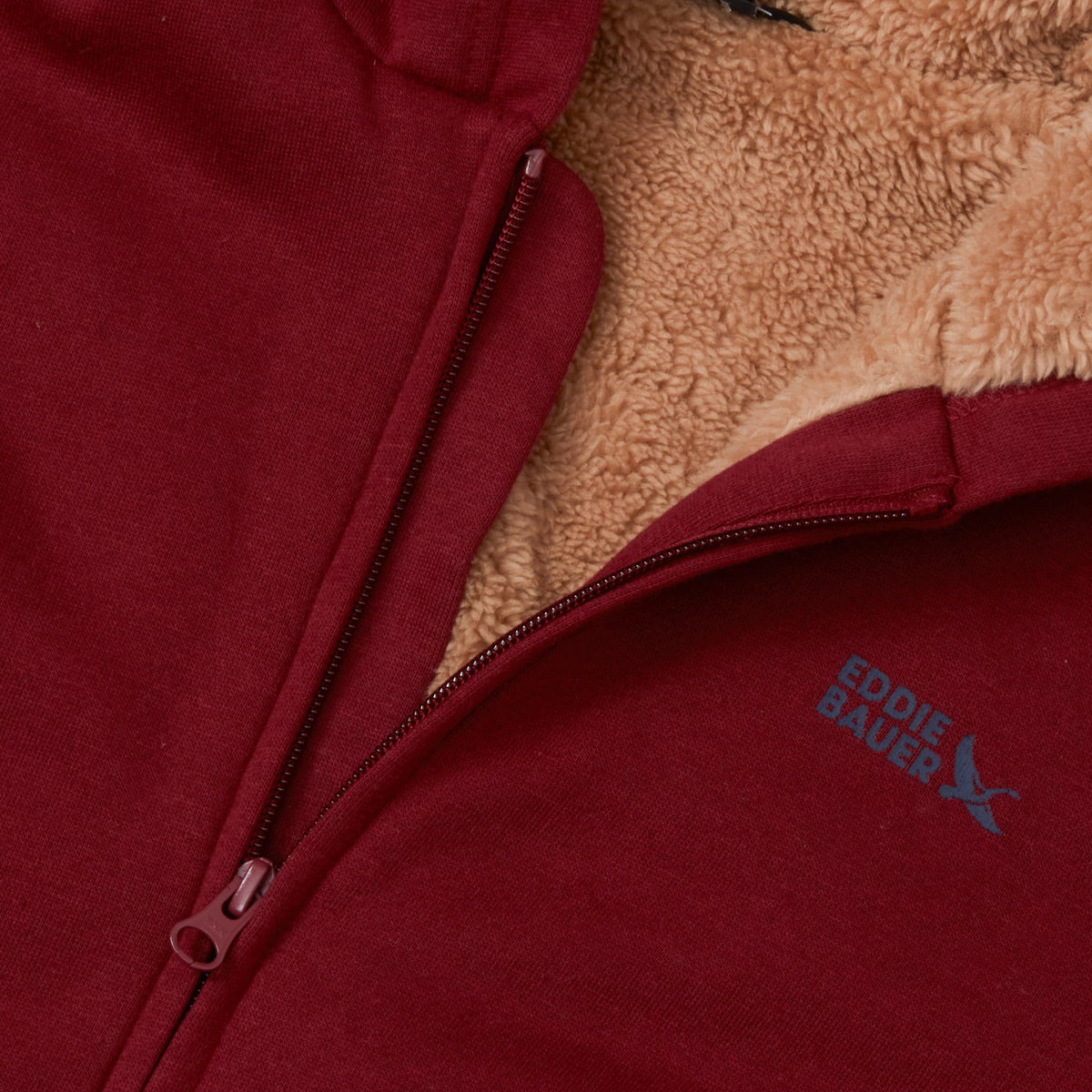 Eddie Bauer Boys Camp Fleece Faux Shearling-Lined Hoodie