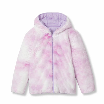 Eddie Bauer Kids Girls Deer Harbor Reversible Hooded Jacket