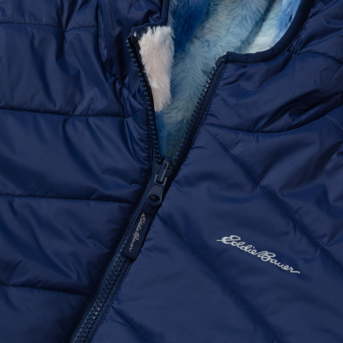 Eddie Bauer Kids Girls Deer Harbor Reversible Hooded Jacket