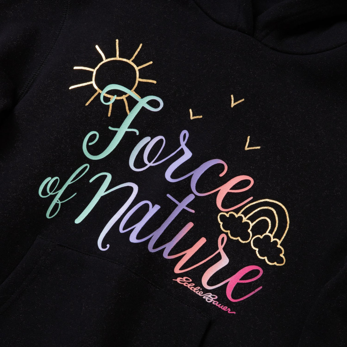 Eddie Bauer Kids Girls Graphic Camp Fleece Hoodie