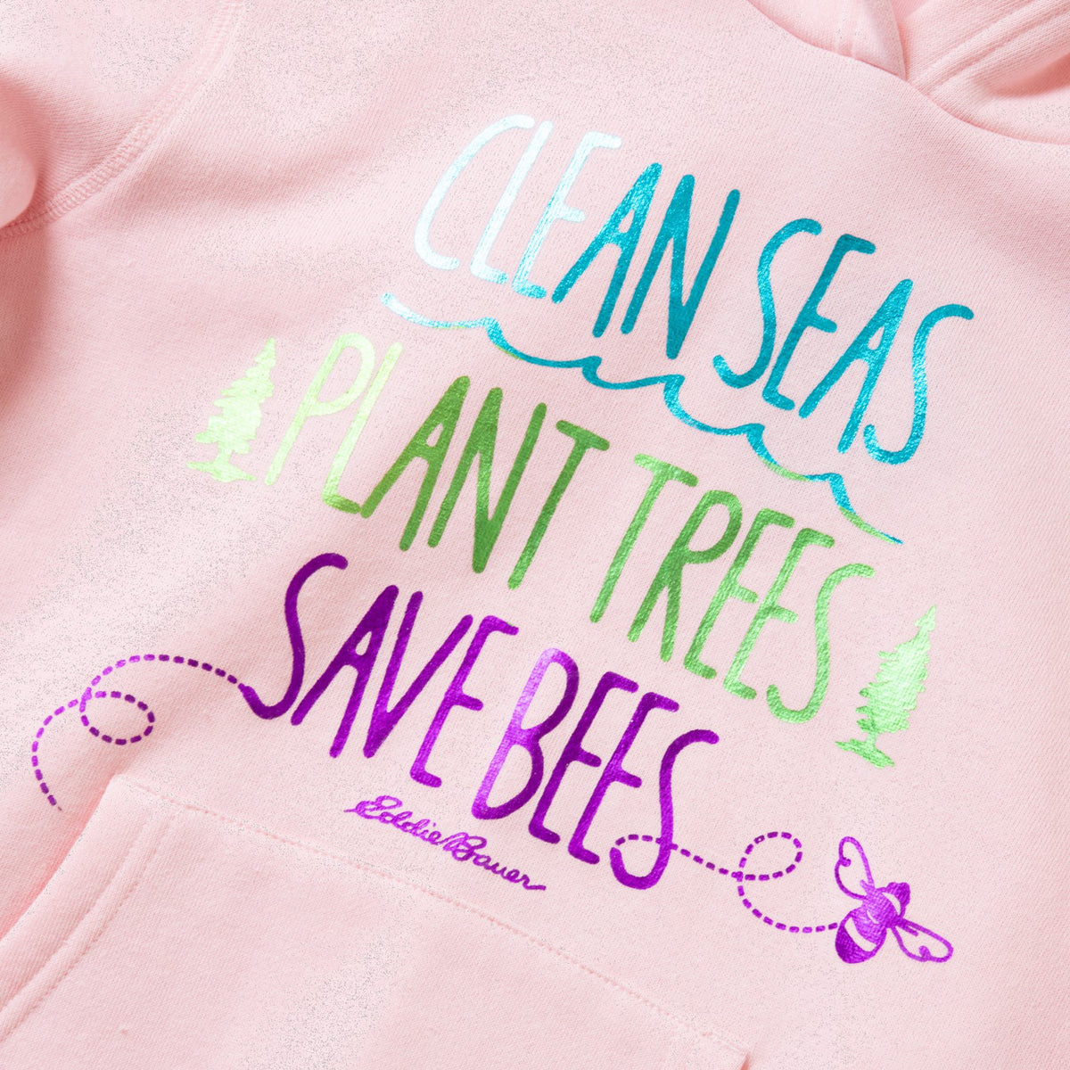 Eddie Bauer Kids Girls Graphic Camp Fleece Hoodie