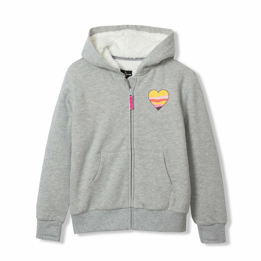 Eddie Bauer Kids Girls Camp Fleece Faux Shearling-Lined Hoodie