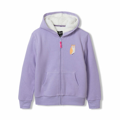 Eddie Bauer Kids Girls Camp Fleece Faux Shearling-Lined Hoodie