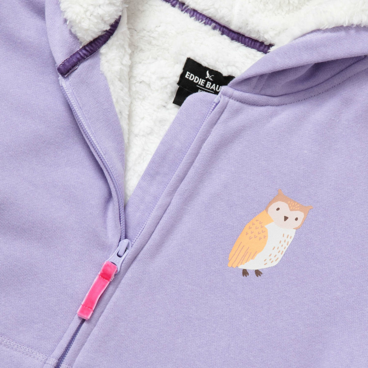 Eddie Bauer Kids Girls Camp Fleece Faux Shearling-Lined Hoodie