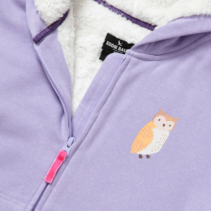 Eddie Bauer Kids Girls Camp Fleece Faux Shearling-Lined Hoodie