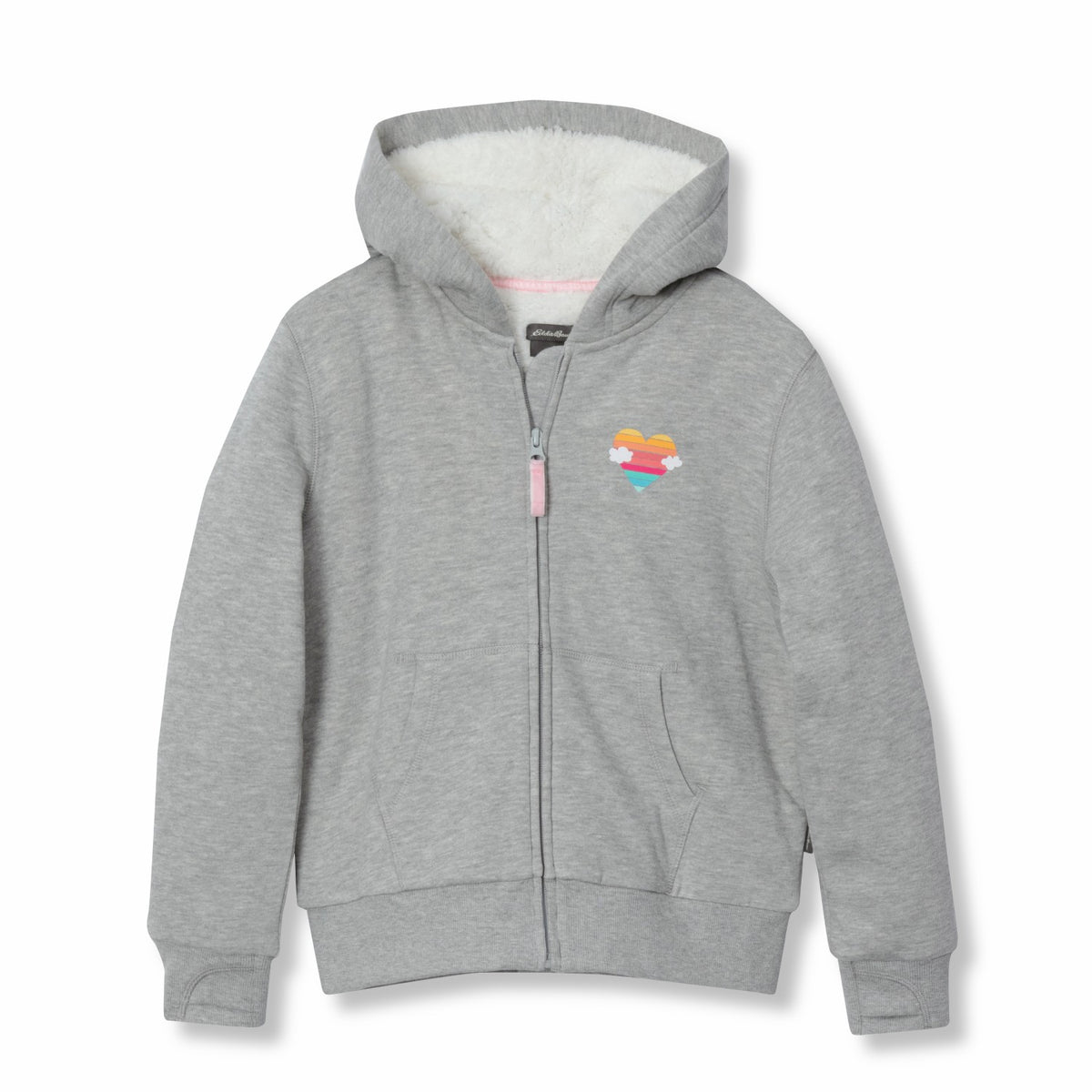 Eddie Bauer Kids Girls Camp Fleece Faux Shearling-Lined Hoodie