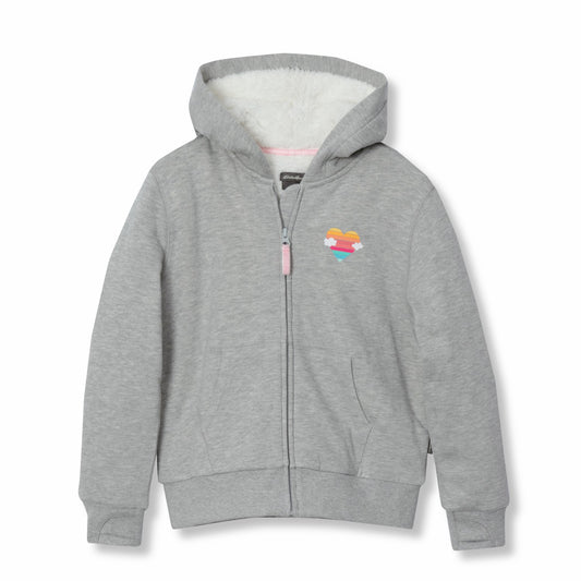 Eddie Bauer Kids Girls Camp Fleece Faux Shearling-Lined Hoodie