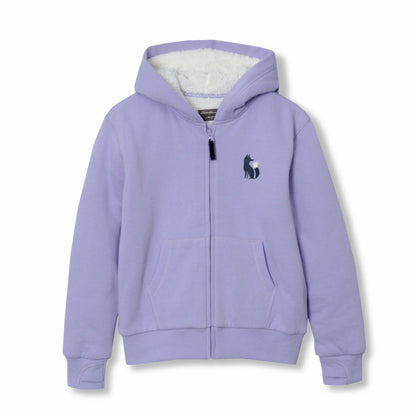 Eddie Bauer Kids Girls Camp Fleece Faux Shearling-Lined Hoodie