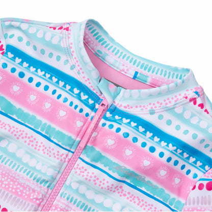 Eddie Bauer Kids Girls Sea Spray Ls One Piece Swimsuit